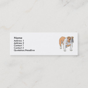 Carte De Visite Mini Bouledogue anglais
