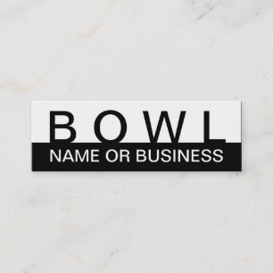 Carte De Visite Mini BOWL gras (personnalisable en couleur)