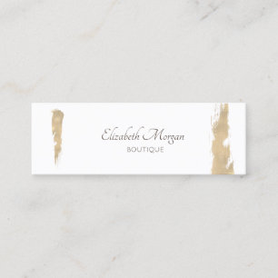 Carte De Visite Mini Brosse dorée moderne professionnelle