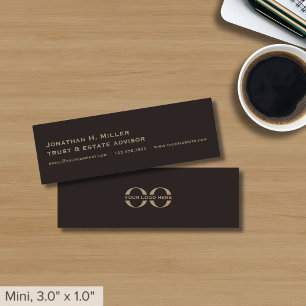 Carte De Visite Mini Brown professionnel simple