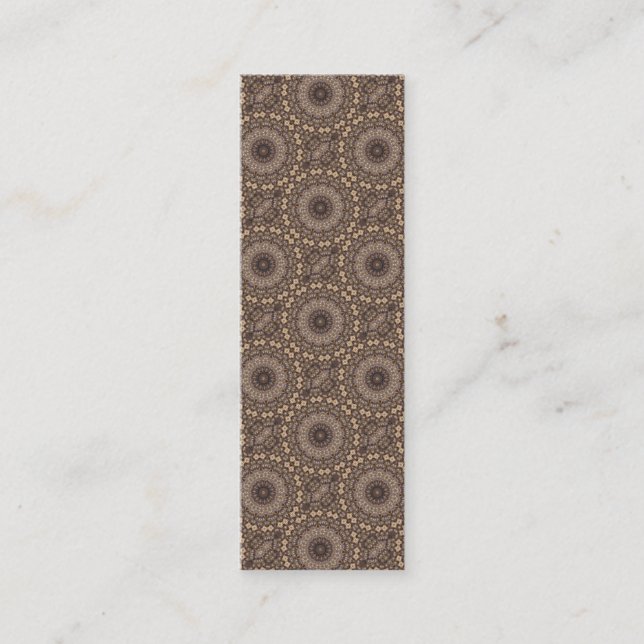 Carte De Visite Mini Brun de café répétant le motif (Devant)
