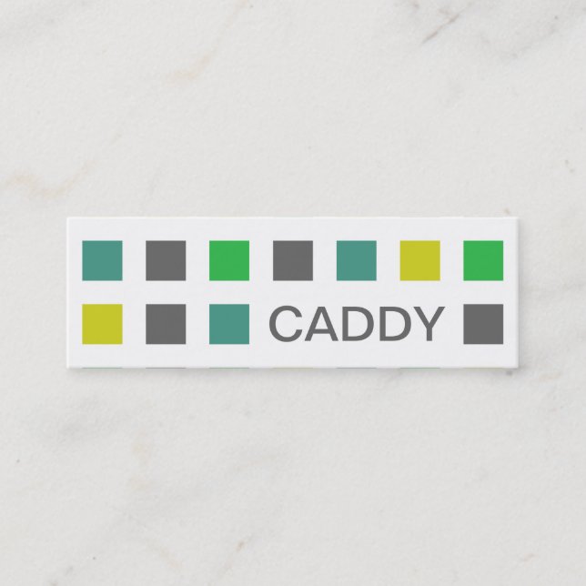 Carte De Visite Mini CADDY (carrés mod) (Devant)