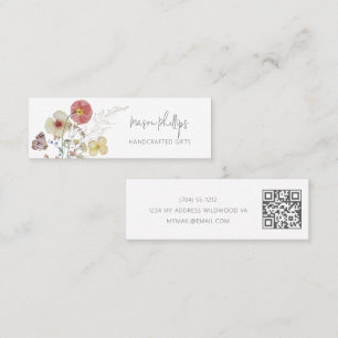 Carte De Visite Mini Cadeaux artisanaux Vintages modernes Floral Aquare