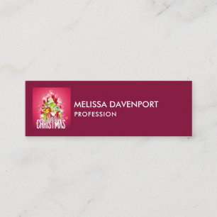 Carte De Visite Mini Cadeaux et Arbre de Noël modernes enrobés - Festiv