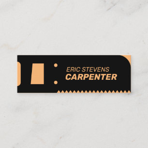 Carte De Visite Mini Cadre en forme de scie noire