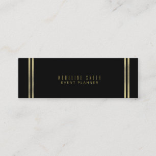 Carte De Visite Mini Cadre minimaliste à double bordure en feuille d'or