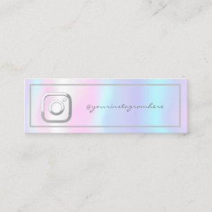 Carte De Visite Mini Cadre Moderne Holographique Instagram Médias Socia