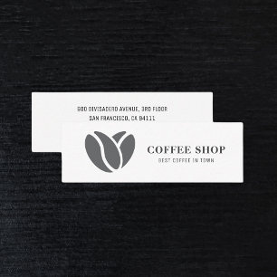Carte De Visite Mini Café moderne Black Professional
