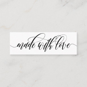 Carte De Visite Mini Calligraphie tourbillonnante faite avec amour -