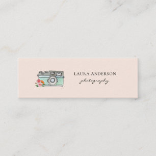 Carte De Visite Mini Caméra d'aquarelle vintage