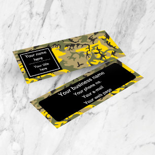 Carte De Visite Mini Camo jaune et vert, camouflage, militaire, armée