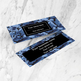 Carte De Visite Mini Camo Navy, Camouflage Bleu, Militaire, Armée