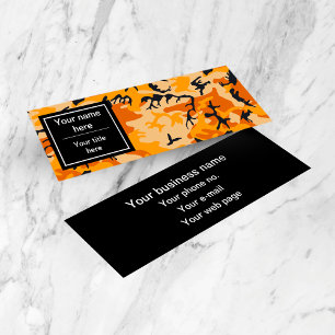 Carte De Visite Mini Camo orange, Camouflage, Militaire, Armée