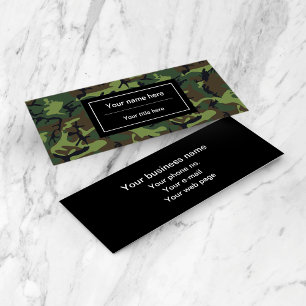 Carte De Visite Mini Camo Vert, Camouflage, Militaire, Armée