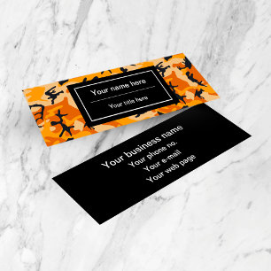 Carte De Visite Mini Camouflage orange, Militaire, Armée