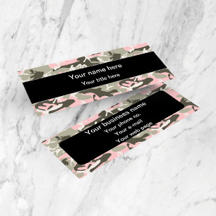Carte De Visite Mini Camouflage rose et vert, Militaire, Armée
