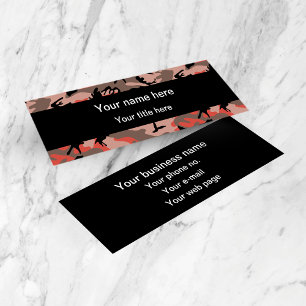 Carte De Visite Mini Camouflage rouge et Brown, Armée