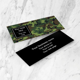 Carte De Visite Mini Camouflage vert, Armée
