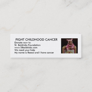 Carte De Visite Mini Cancer d'enfance de combat