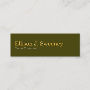 Carte De Visite Mini Caractères gras professionnel gris conception de