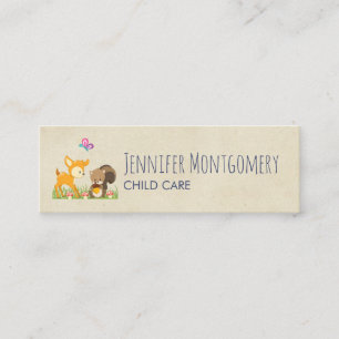 Carte De Visite Mini Caricature en bois mignon