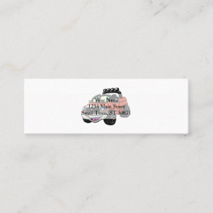 Carte De Visite Mini Caricature Happy car off - Choisissez la couleur a