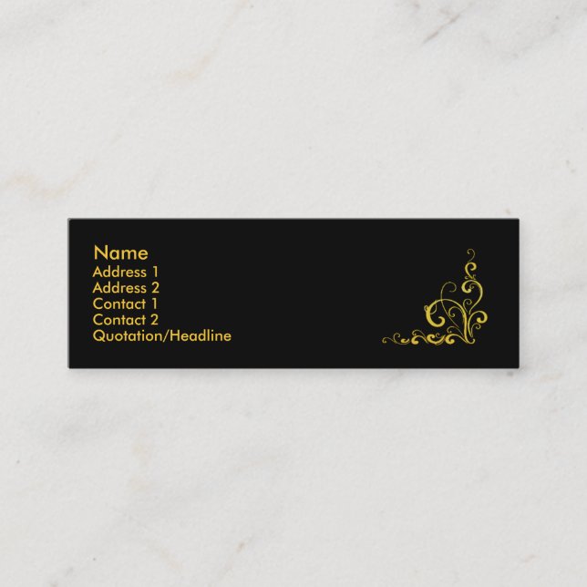 Carte De Visite Mini carte d'écoulement mini (Devant)