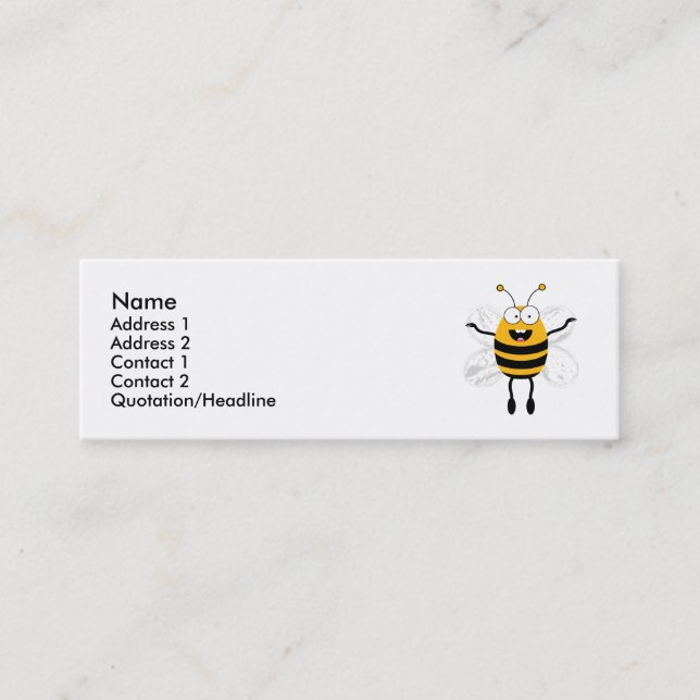 Carte De Visite Mini Cartoon Bee (Devant)