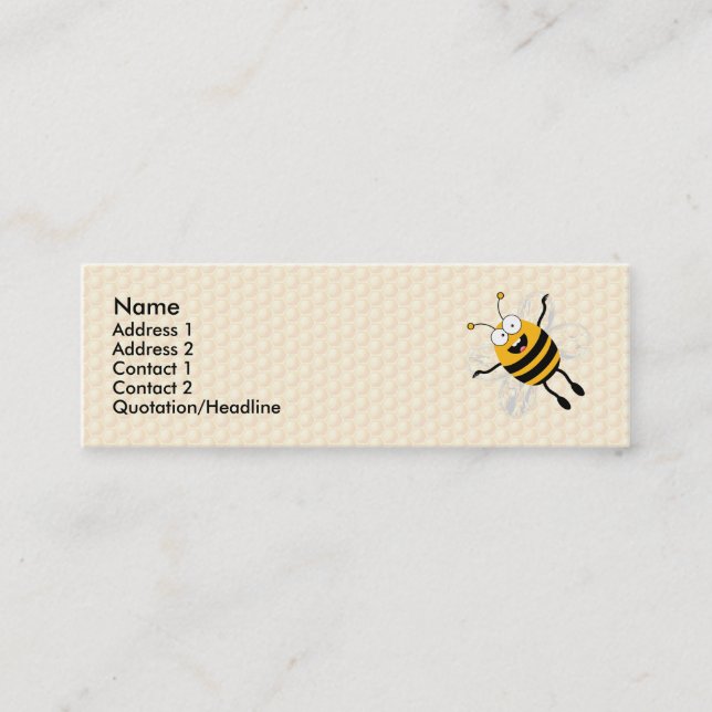 Carte De Visite Mini Cartoon Bee (Devant)