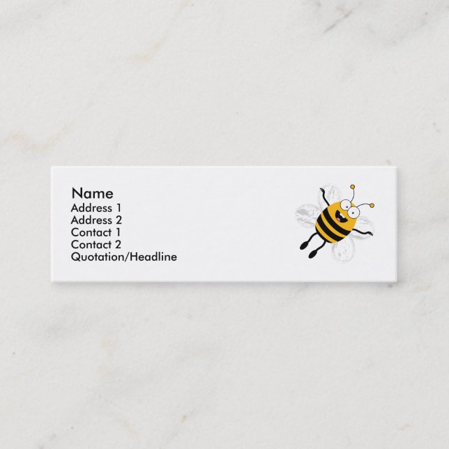 Carte De Visite Mini Cartoon Bee (Devant)