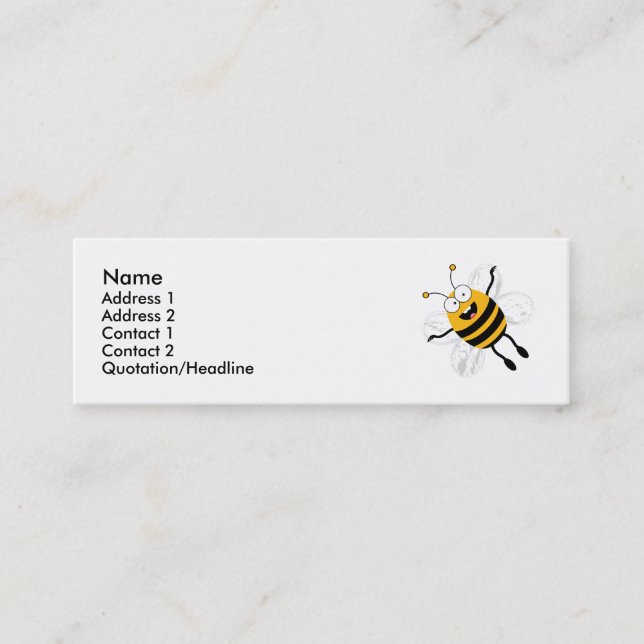 Carte De Visite Mini Cartoon Bee (Devant)