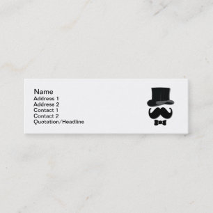 Carte De Visite Mini Casquette supérieur et moustache