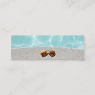 Carte De Visite Mini Célébration de la fête de la piscine Retrouvez ens