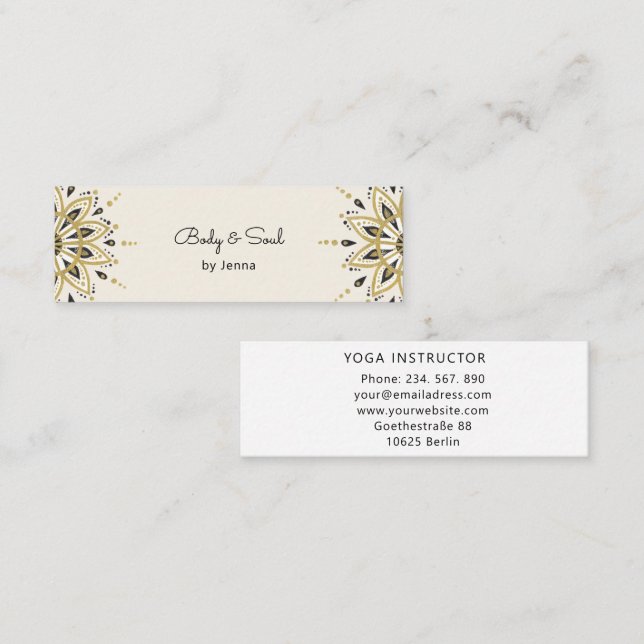 Carte De Visite Mini Centre d'affaires moderne de bien-être pour les ma (Devant / Derrière)