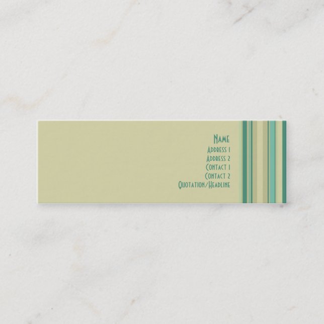 Carte De Visite Mini Chambre de plage • Profilecard (Devant)
