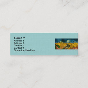 Carte De Visite Mini Champ de blé avec corbeaux de Vincent van Gogh (18