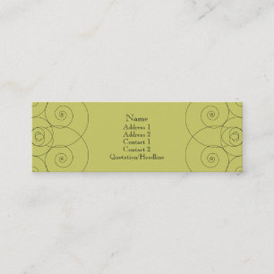 Carte De Visite Mini Charleston - vert jaune amorti