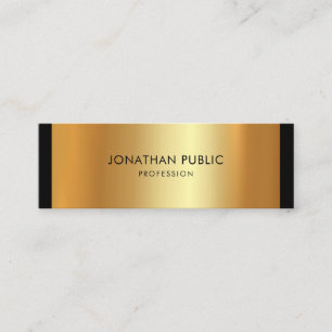 Carte De Visite Mini Charme d'or simple propre moderne minimaliste