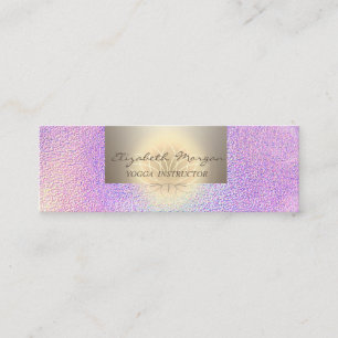 Carte De Visite Mini Charme professionnel, Lotus Flower Holographique