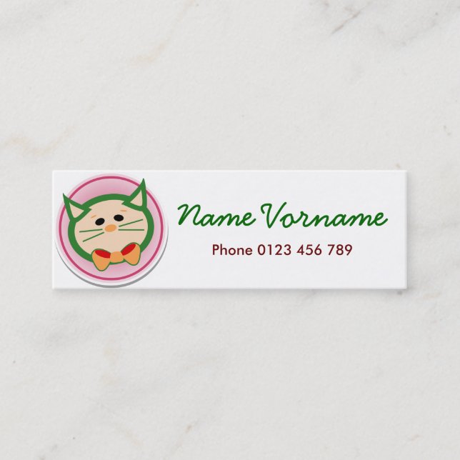 Carte De Visite Mini Chat (Devant)