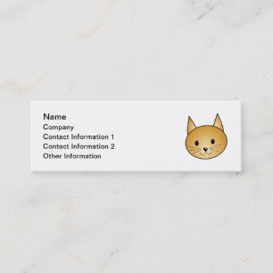 Carte De Visite Mini Chat. Kitty. mignon de gingembre
