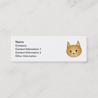 Carte De Visite Mini Chat. Kitty. mignon de gingembre