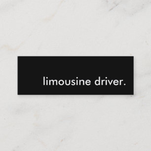 Carte De Visite Mini chauffeur de limousine.