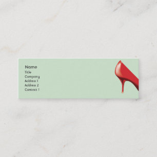 Carte De Visite Mini Chaussure rouge - maigre