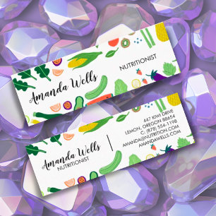 Carte De Visite Mini Chef nutritionniste entraîneur de légumes unique