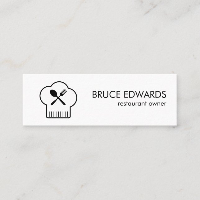 Carte De Visite Mini Chefs Casquette Silverware (Devant)