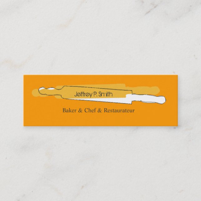 Carte De Visite Mini Chefs de boulangerie Rolling Pin (Devant)