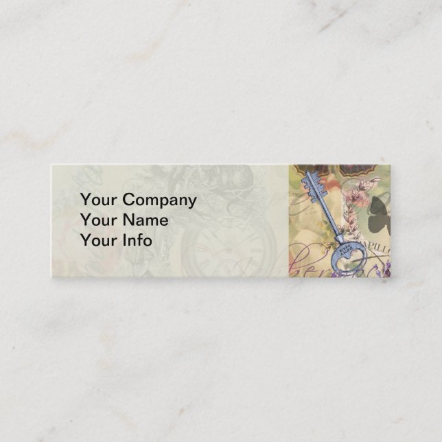 Carte De Visite Mini Cheshire Chat Alice Wonderland Classic (Devant)