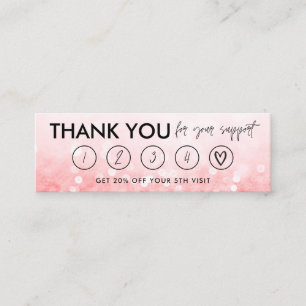 Carte De Visite Mini Cheveux de maquillage rose chaud grâce à la cart