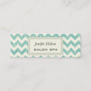 Carte De Visite Mini Chevron élégant professionnel vintage fleuri